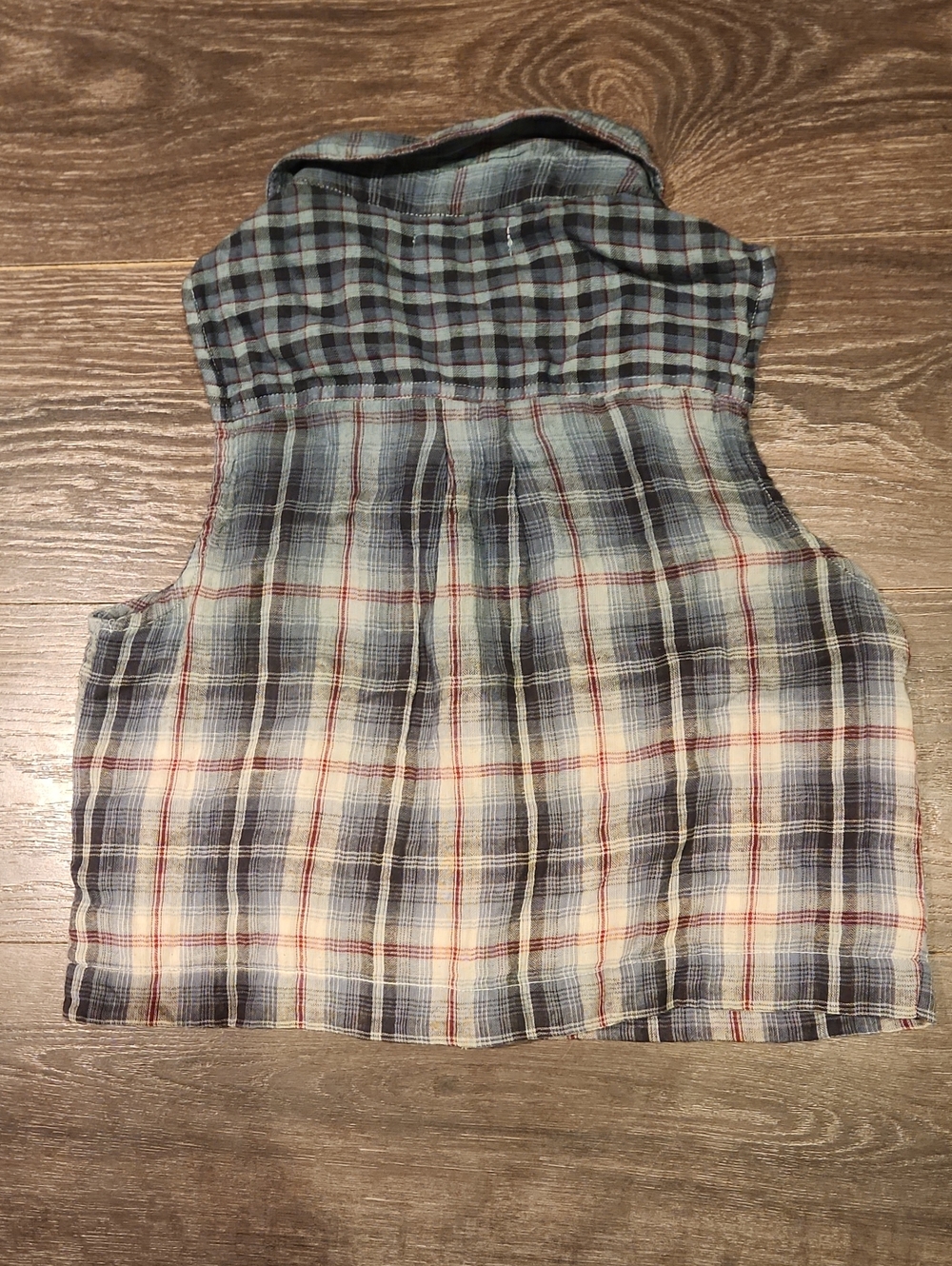 ❤️ NATURAL LIFE GAUZE COTTON SLEEVELESS CROPPED BUTTON DOWN TOP / VEST, SMALL - Picture 7 of 7